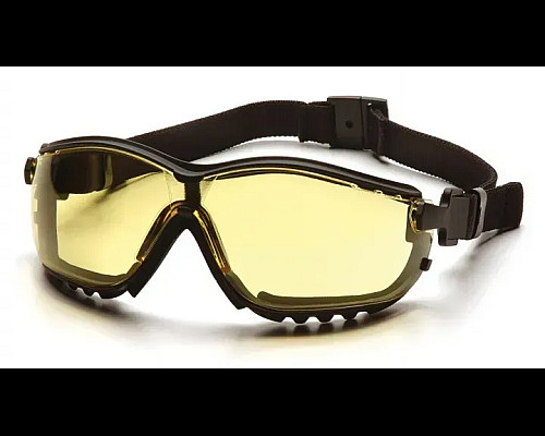Окуляри захисні з ущільнювачем Pyramex V2G+RX Anti-Fog, жовті з діоптрійною вставкою