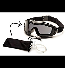 Окуляри захисні з ущільнювачем Pyramex V2G-XP + RX Anti-Fog, cірі з діоптрійною вставкою