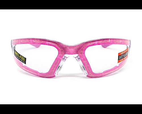 Окуляри захисні з ущільнювачем Global Vision Ruthless Purple Anti-Fog, прозорі