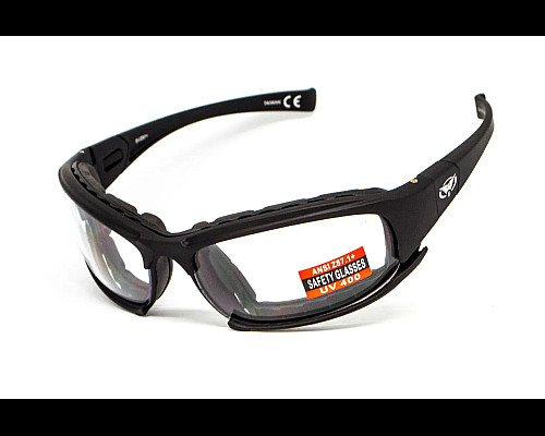 Окуляри захисні з ущільнювачем Global Vision Assault (clear) Anti-Fog, прозорі