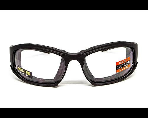 Окуляри захисні з ущільнювачем Global Vision Assault (clear) Anti-Fog, прозорі