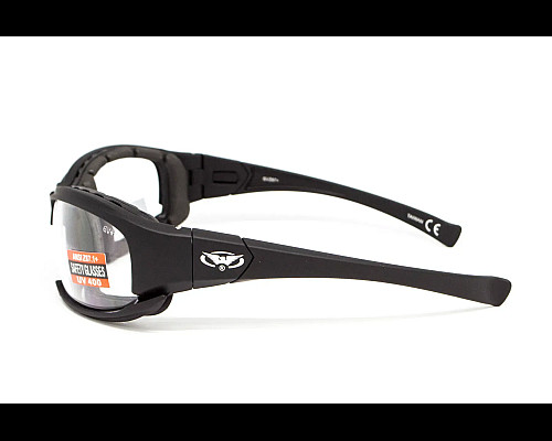 Окуляри захисні з ущільнювачем Global Vision Assault (clear) Anti-Fog, прозорі