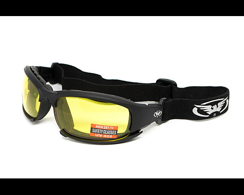 Окуляри захисні з ущільнювачем Global Vision Assault Anti-Fog, жовті