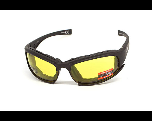Окуляри захисні з ущільнювачем Global Vision Assault Anti-Fog, жовті