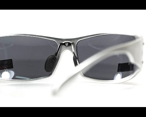 Окуляри захисні в металевій оправі Global Vision Bad-Ass-2 Silver (gray), сірі