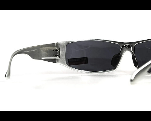 Окуляри захисні в металевій оправі Global Vision Bad-Ass-2 Silver (gray), сірі
