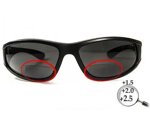 Окуляри захисні біфокальні поляризаційні BluWater Winkelman-2 (+2.5), чорні