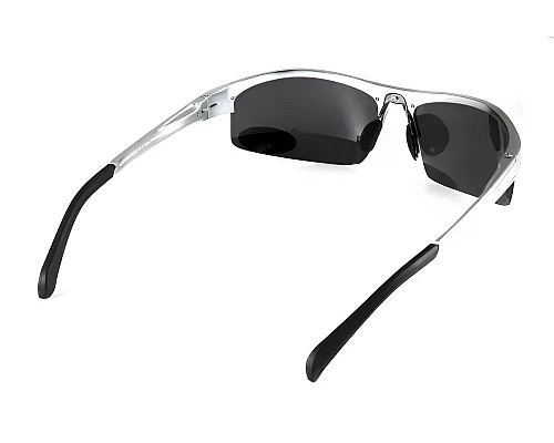 Окуляри поляризаційні BluWater Alumination-5 Silver Polarized, чорні
