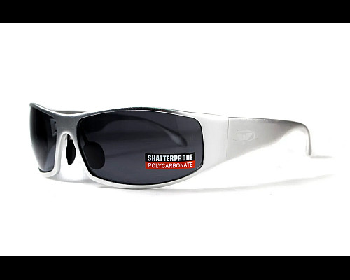 Окуляри захисні Global Vision BAD-ASS-1 Silver, чорні