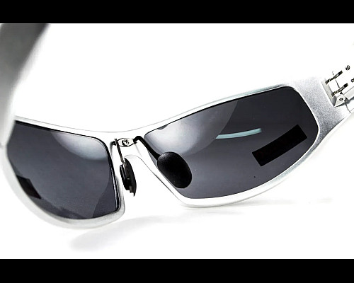 Окуляри захисні Global Vision BAD-ASS-1 Silver, чорні