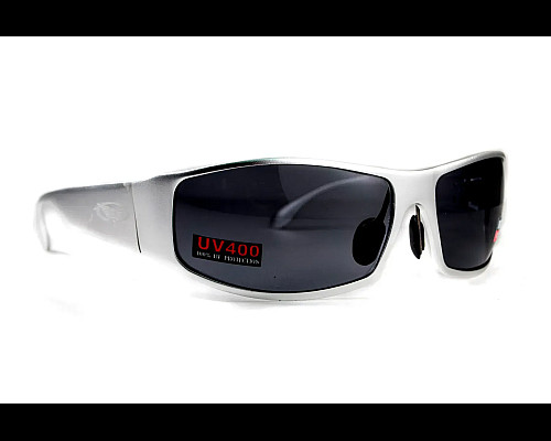 Окуляри захисні Global Vision BAD-ASS-1 Silver, чорні