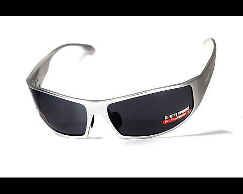 Окуляри захисні Global Vision BAD-ASS-1 Silver, чорні