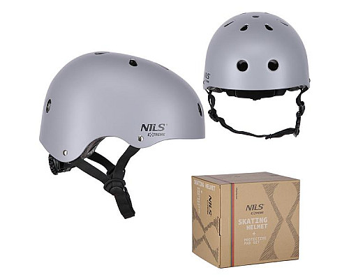 Набір шолом з протекторами розмір S NILS EXTREME MR290+H230 сірий
