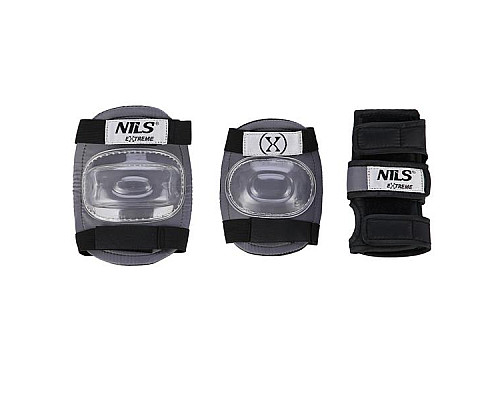 Набір шолом з протекторами розмір S NILS EXTREME MR290+H230 сірий