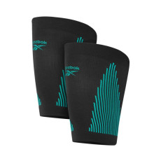 Бандаж для коліна Reebok Knitted Compression Thigh Sleeve розмір M, чорно-бірюзові
