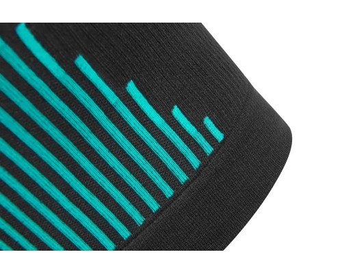 Бандаж для коліна Reebok Knitted Compression Thigh Sleeve розмір M, чорно-бірюзові