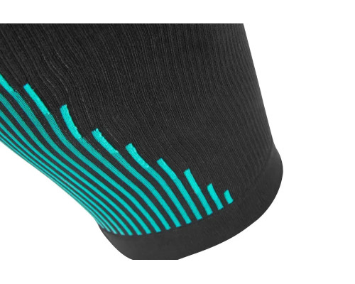 Бандаж для коліна Reebok Knitted Compression Thigh Sleeve розмір M, чорно-бірюзові