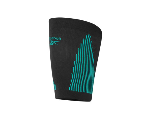 Бандаж для коліна Reebok Knitted Compression Thigh Sleeve розмір M, чорно-бірюзові