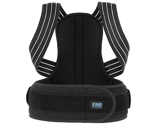 Коректор осанки для спини KP207 ONE FITNESS - чорний/розмір М Коректор осанки для спини KP207 ONE FITNESS - чорний/розмір М