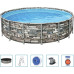Басейн каркасний Bestway 56966 Power Steel 488 см - коричневий
