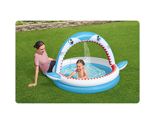 Басейн надувний дитячий Sharktastic Bestway 53157 163x127x92 см