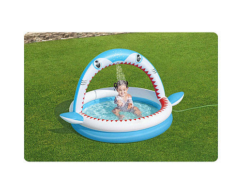 Басейн надувний дитячий Sharktastic Bestway 53157 163x127x92 см