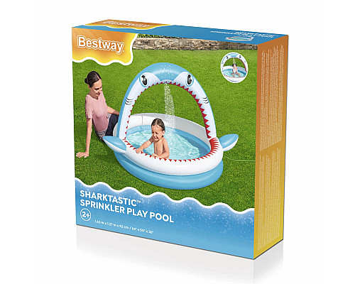 Басейн надувний дитячий Sharktastic Bestway 53157 163x127x92 см