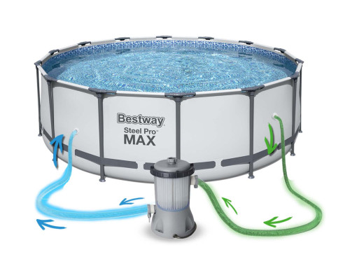Басейн каркасний 12в1 Bestway 5612Z Steel Pro Max 488 см Басейн каркасний 12в1 Bestway 5612Z Steel Pro Max 488 см