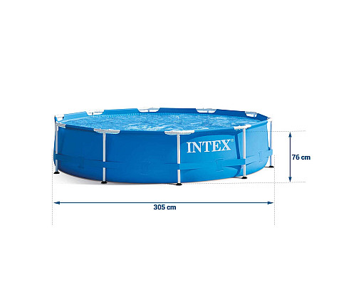 Басейн каркасний 16в1 INTEX 28202GN, 305 x 76 см, синій