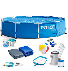 Басейн каркасний 16в1 INTEX 28202GN, 305 x 76 см, синій