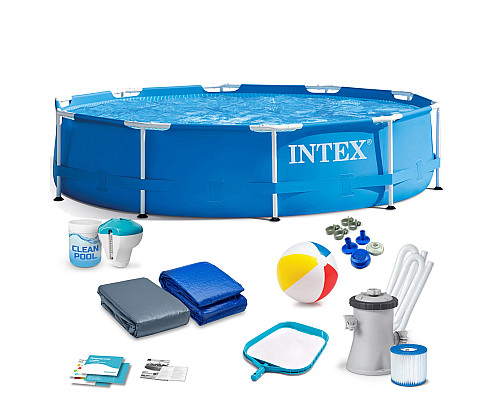 Басейн каркасний 16в1 INTEX 28202GN, 305 x 76 см, синій