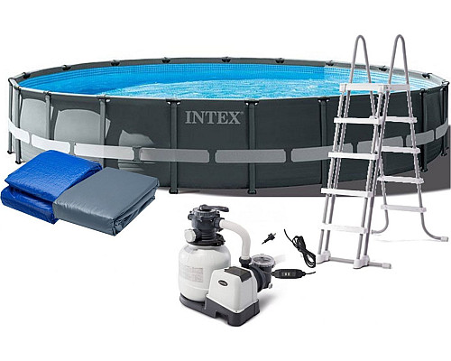 Басейн каркасний Intex ULTRA 610 x 122 см 5в1 - графітовий