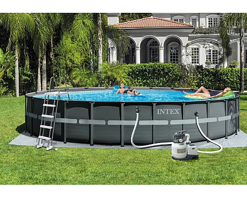 Басейн каркасний Intex ULTRA 610 x 122 см 5в1 - графітовий