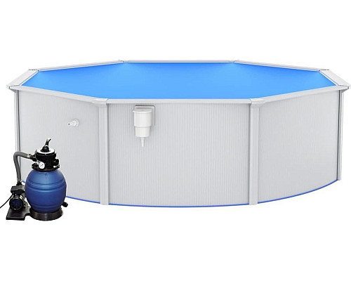 Басейн каркасний vidaXL 460 x 120 см, білий + насос з пісочним фільтром Басейн каркасний vidaXL 460 x 120 см, білий + насос з пісочним фільтром