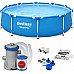 Басейн каркасний Bestway 305 x 76 см в комплекті з насосом 56679, блакитний