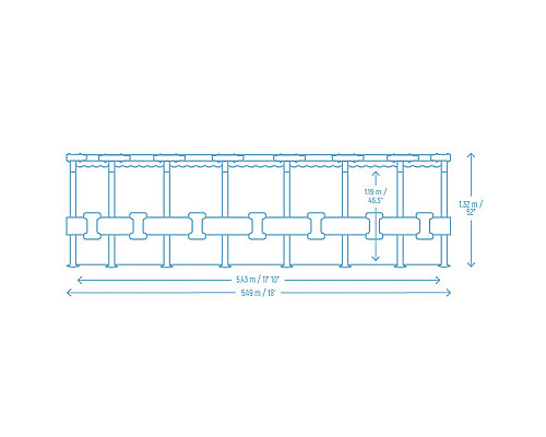Басейн каркасний 11в1 Bestway 561KC 549 x 132 см