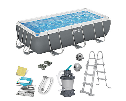 Басейн каркасний прямокутний 10в1 Bestway 56442 404 x 201 x 100 см Басейн каркасний прямокутний 10в1 Bestway 56442 404 x 201 x 100 см