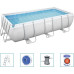 Басейн каркасний прямокутний 5в1 Bestway 56441 Power Steel 404 x 201 см - білий