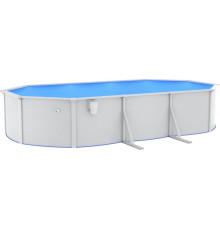 Басейн каркасний овальний vidaXL 610 x 360 x 120 см, білий