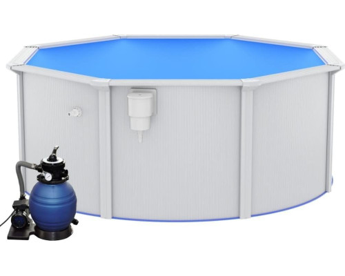 Басейн каркасний vidaXL 300 x 120 см, білий + насос з пісочним фільтром Басейн каркасний vidaXL 300 x 120 см, білий + насос з пісочним фільтром