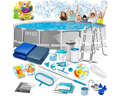 Басейн каркасний 21в1 INTEX 26720, 427 х 107 см + машина для створення бульбашок Басейн каркасний 21в1 INTEX 26720, 427 х 107 см + машина для створення бульбашок