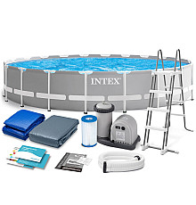 Басейн каркасний 12в1 INTEX 26756, 610 х 132 см, сірий