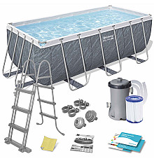 Басейн каркасний прямокутний 11в1 Bestway 56722, 412 x 201 x 122 см
