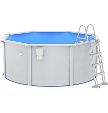 Басейн каркасний vidaXL 300 x 120 см, білий + драбина