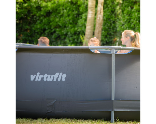 Басейн каркасний VIRTUFIT з фільтрувальним насосом 305 х 76 см, темно-сірий