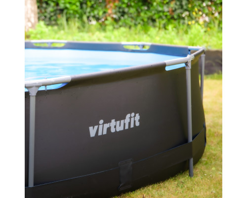Басейн каркасний VIRTUFIT з фільтрувальним насосом 305 х 76 см, темно-сірий