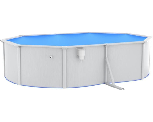 Басейн каркасний овальний vidaXL 490 x 360 x 120 см, білий Басейн каркасний овальний vidaXL 490 x 360 x 120 см, білий