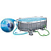 Басейн каркасний овальний Bestway 56620 Power Steel 427 x 250 см - графітовий
