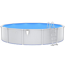 Басейн каркасний vidaXL 550 x 120 см, білий + драбина
