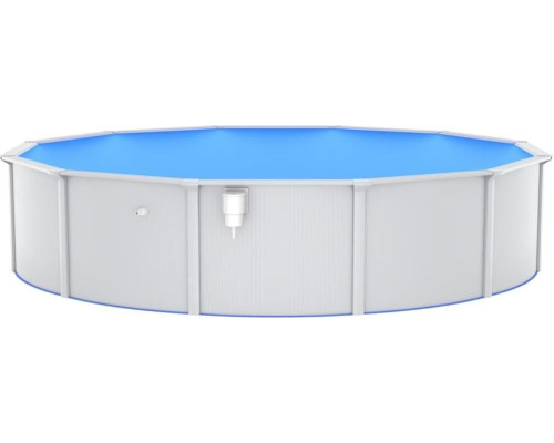 Басейн каркасний vidaXL 550 x 120 см, білий + драбина Басейн каркасний vidaXL 550 x 120 см, білий + драбина